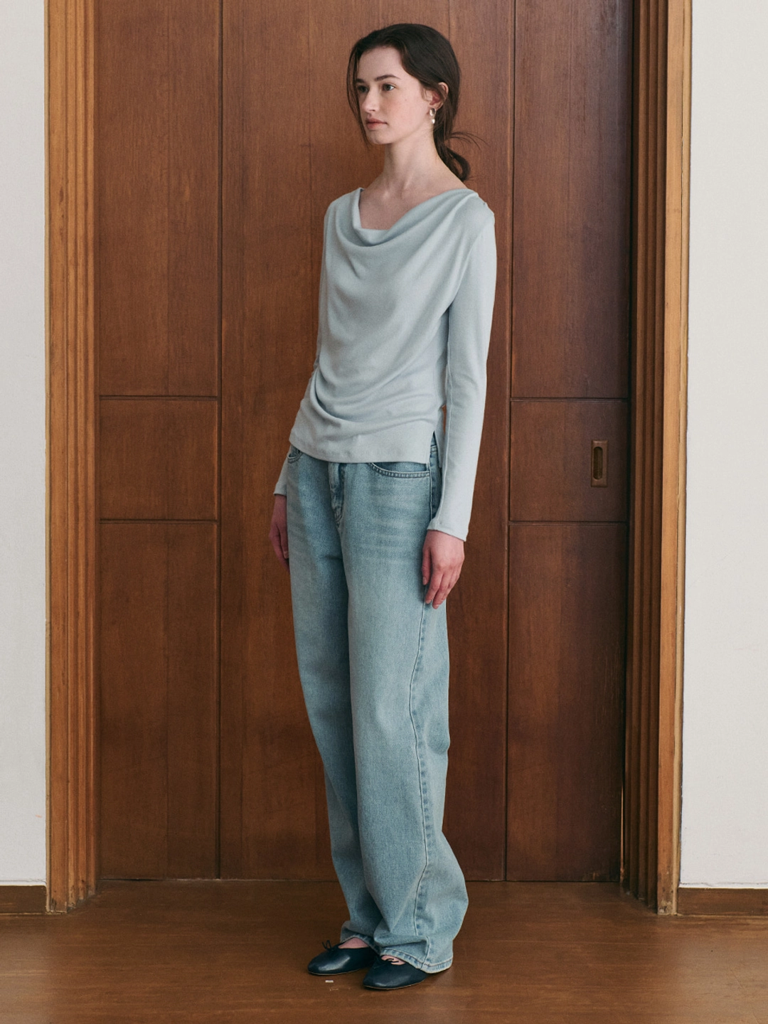 르니나 PONY wide denim pants_blue 상품 이미지 3