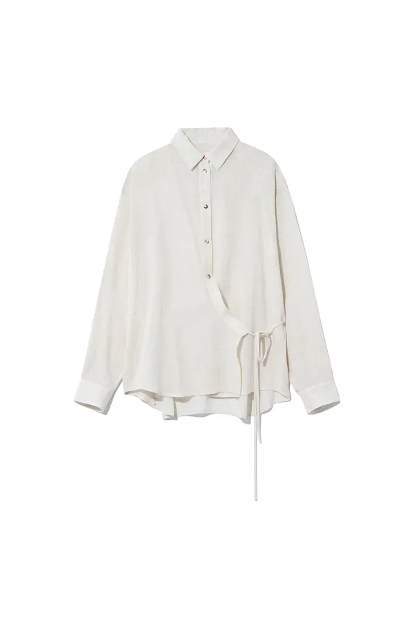 SIDE TWISTED SHIRT [IVORY]