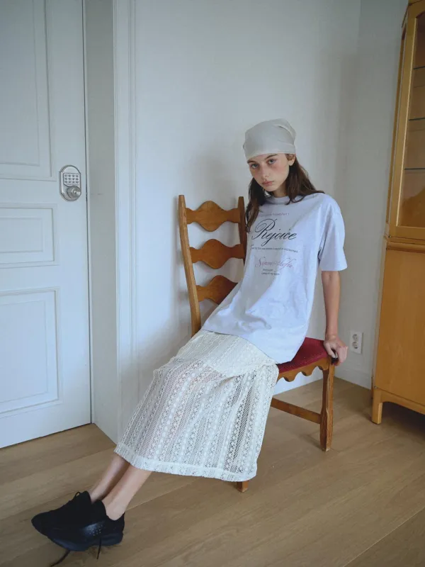 Lace long skirt