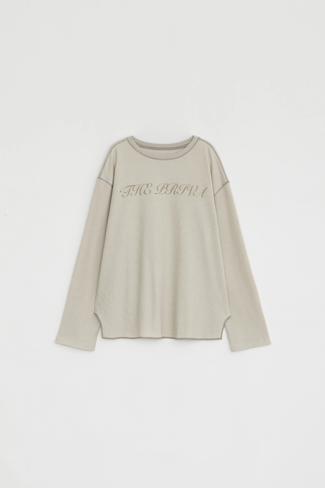다이애그널 SLOGAN WAFFLE LONG SLEEVE TEE 상품 이미지 1