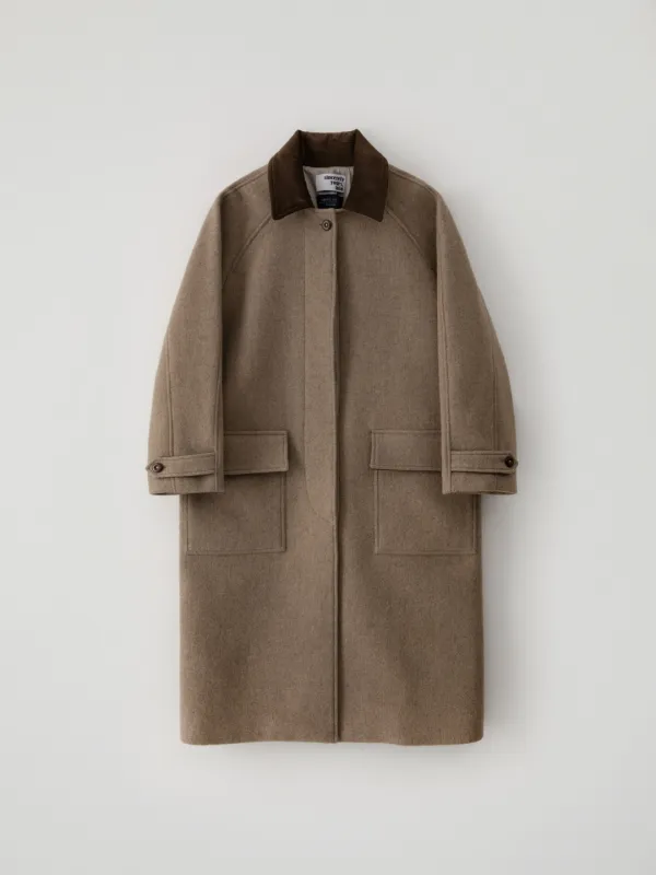 Single-Breasted Wool Coat(Beige)