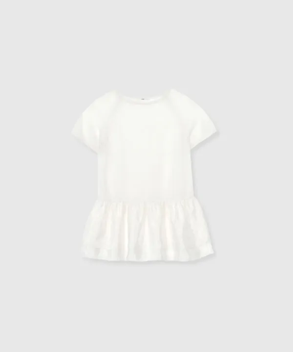 Mesh knit mini onepiece (White)