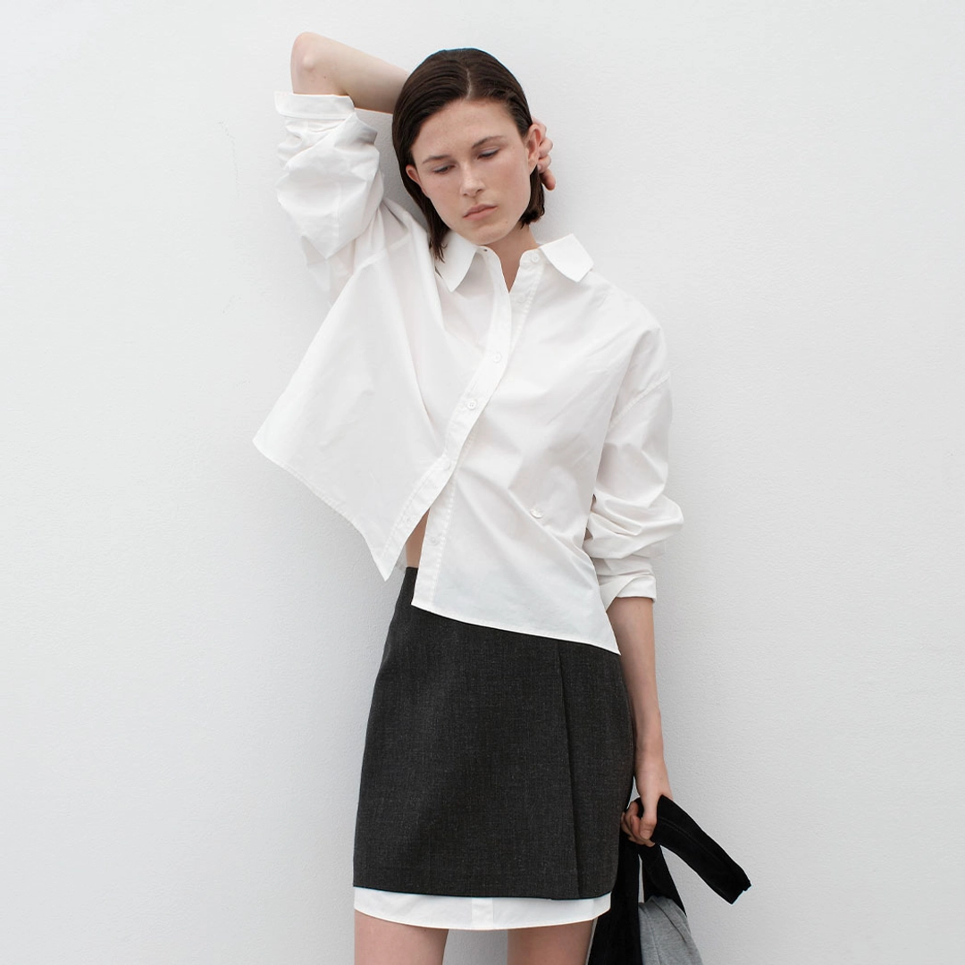 아뜰리에 나인 (SK-5041)MOA SHIRT LAYERED MINI SKIRT 상품 이미지 2