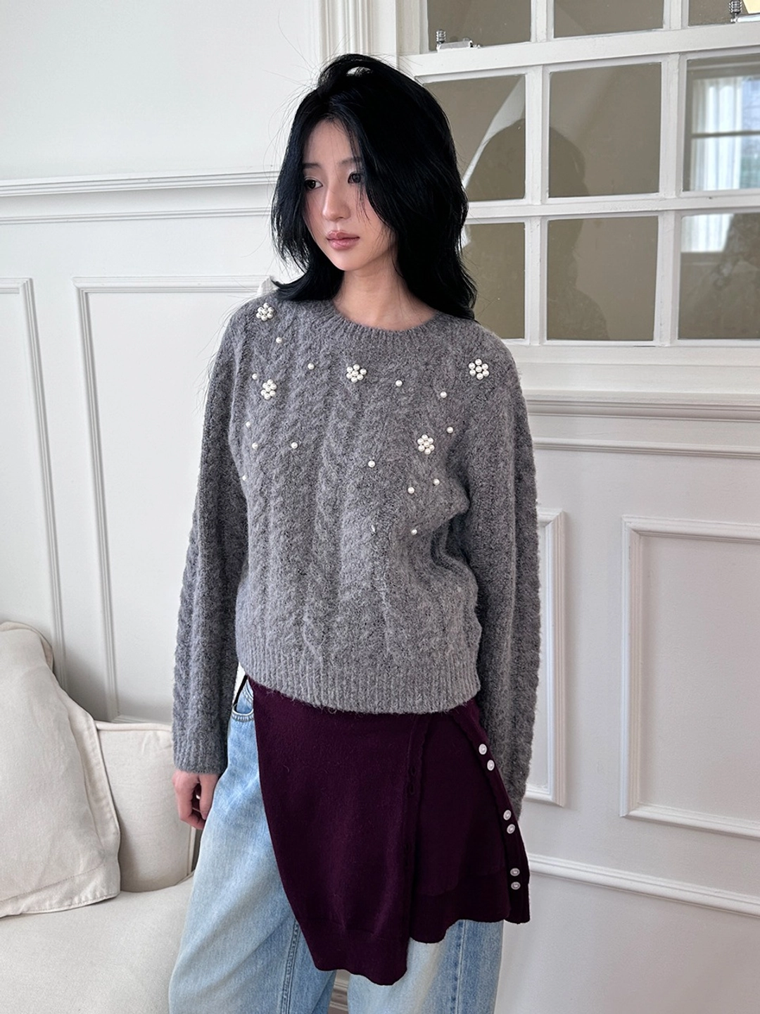 마가린핑거스 PEARL POINT PULLOVER (GREY) 상품 이미지 2