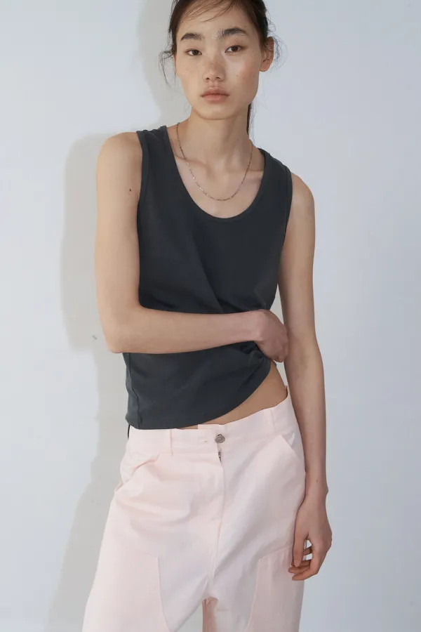 Basic Sleeveless_Wash Charcoal