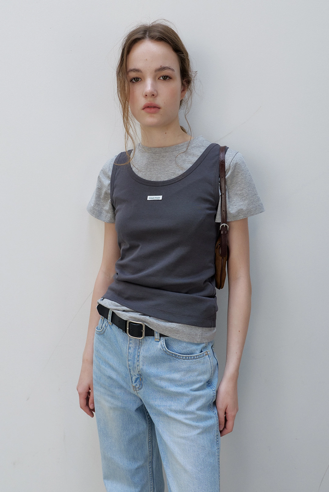 브렌다 브렌든 two-way sleeveless - charcoal 상품 이미지 2