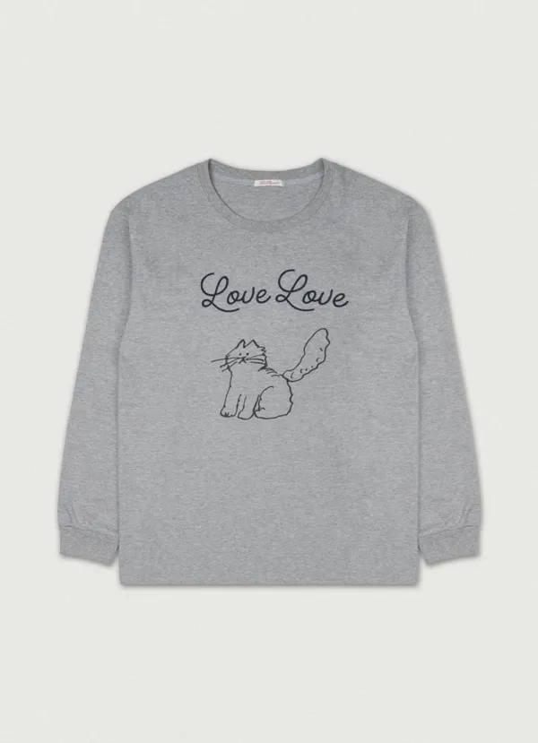 Love Cat Tee [gray]