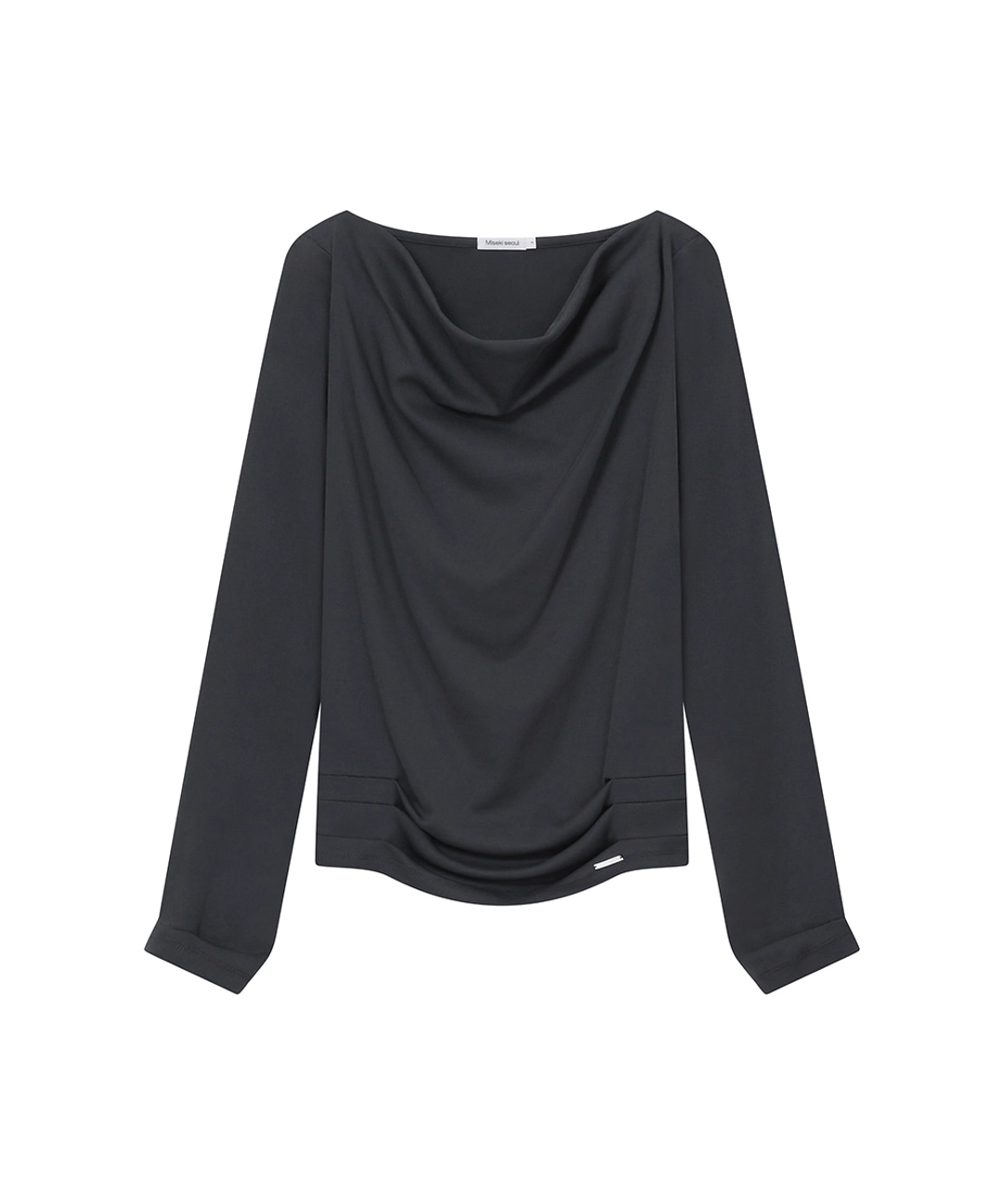 미세키서울 Cowl hoodie long sleeve CHARCOAL 상품 이미지 1
