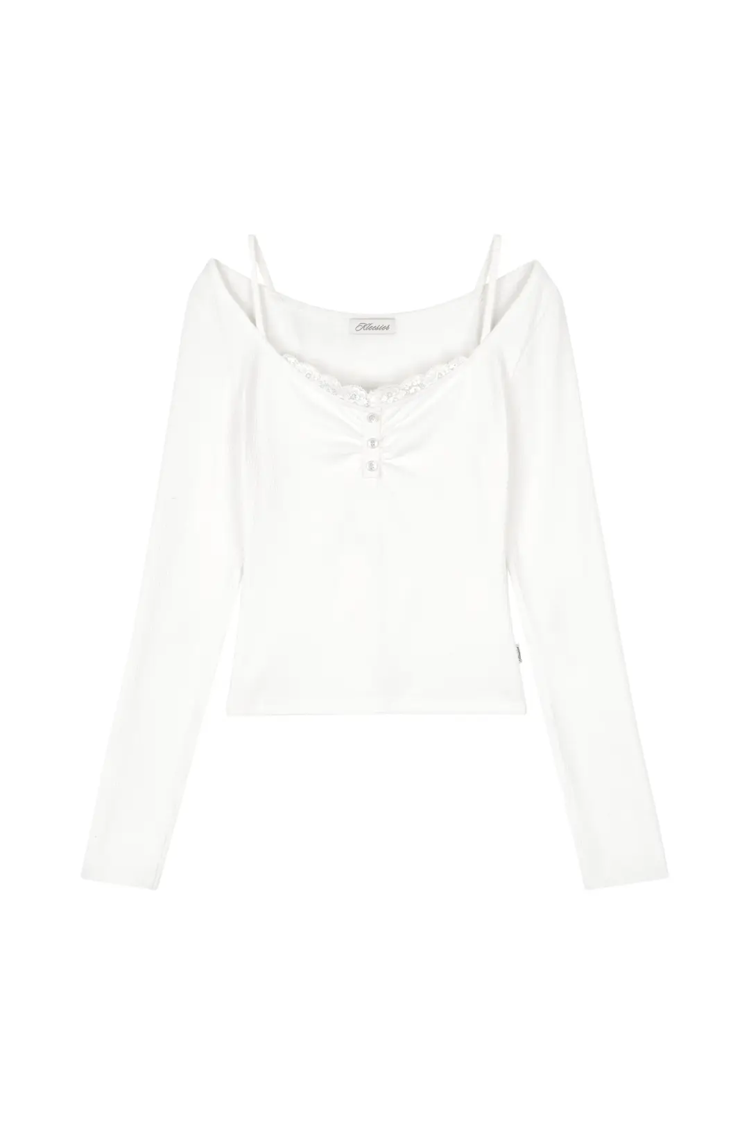 Milkshake lace button top