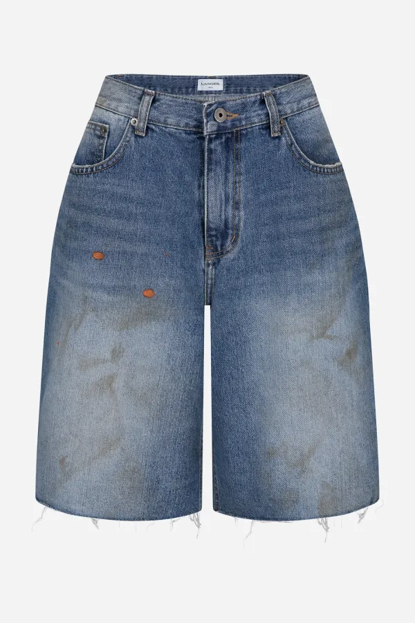 painted bermuda jeans