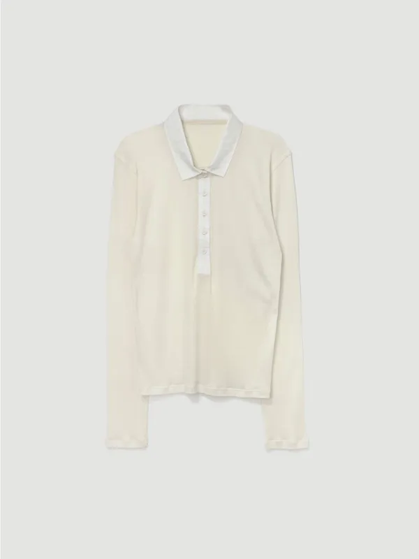 Button collar t-shirt (아이보리)