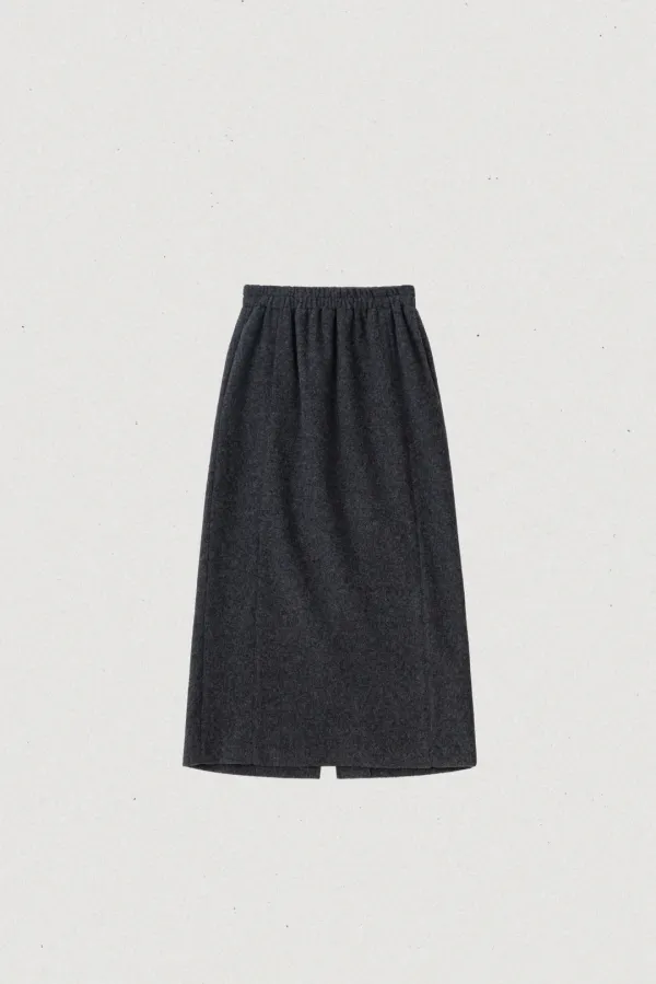 32818_Brushed wool maxi skirt
