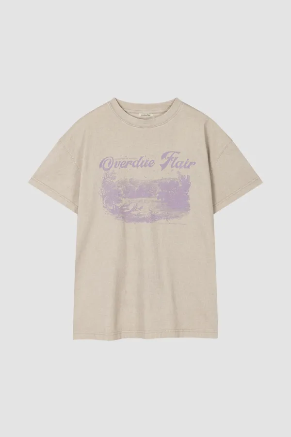 NEW VINTAGE PRINTING T-SHIRT_GLITTER BEIGE