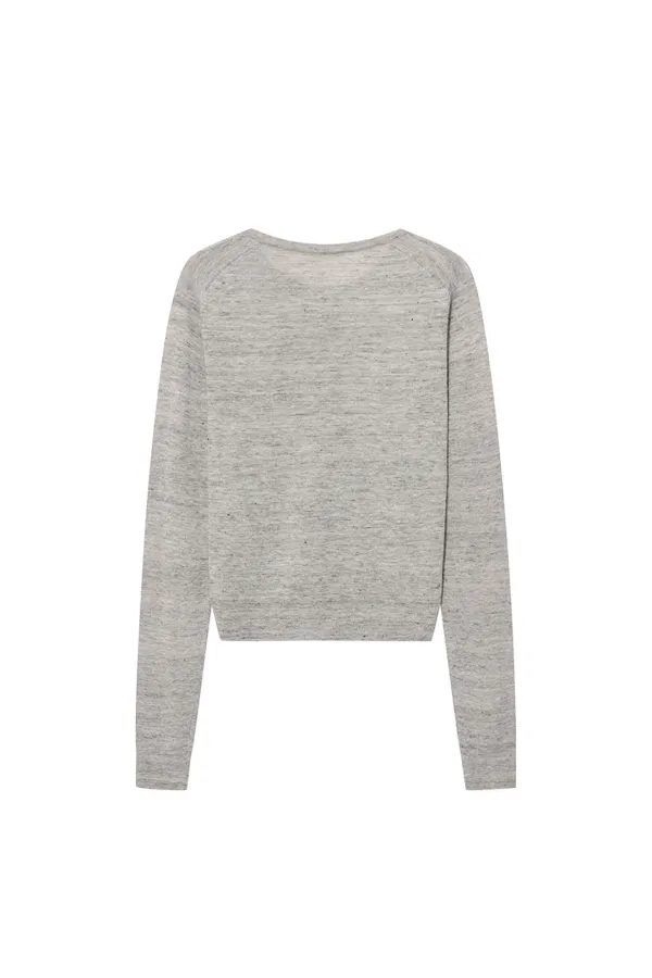 LENA KNIT CARDIGAN [LIGHT GREY]