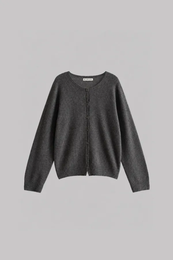 Fine Round Cardigan (gray)