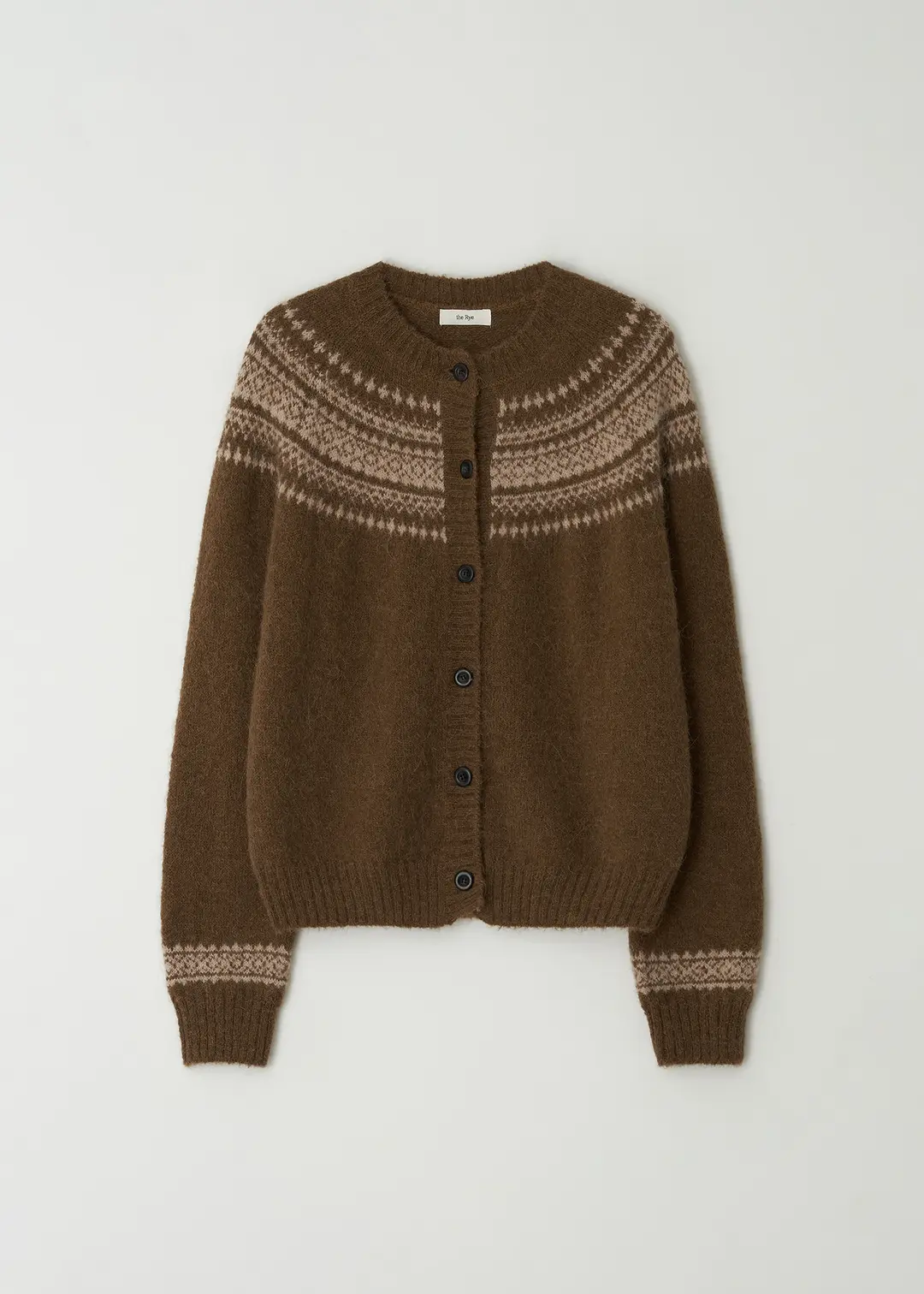 더라이 Jacquard Round Cardigan(Camel) 상품 이미지 1