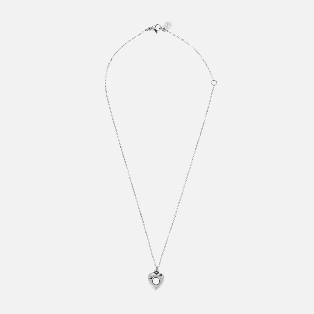 엔프프 heart hole mini necklace-silver 상품 이미지 2