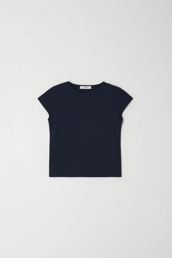 4th/Geek cap sleeve T-shirt (Navy)