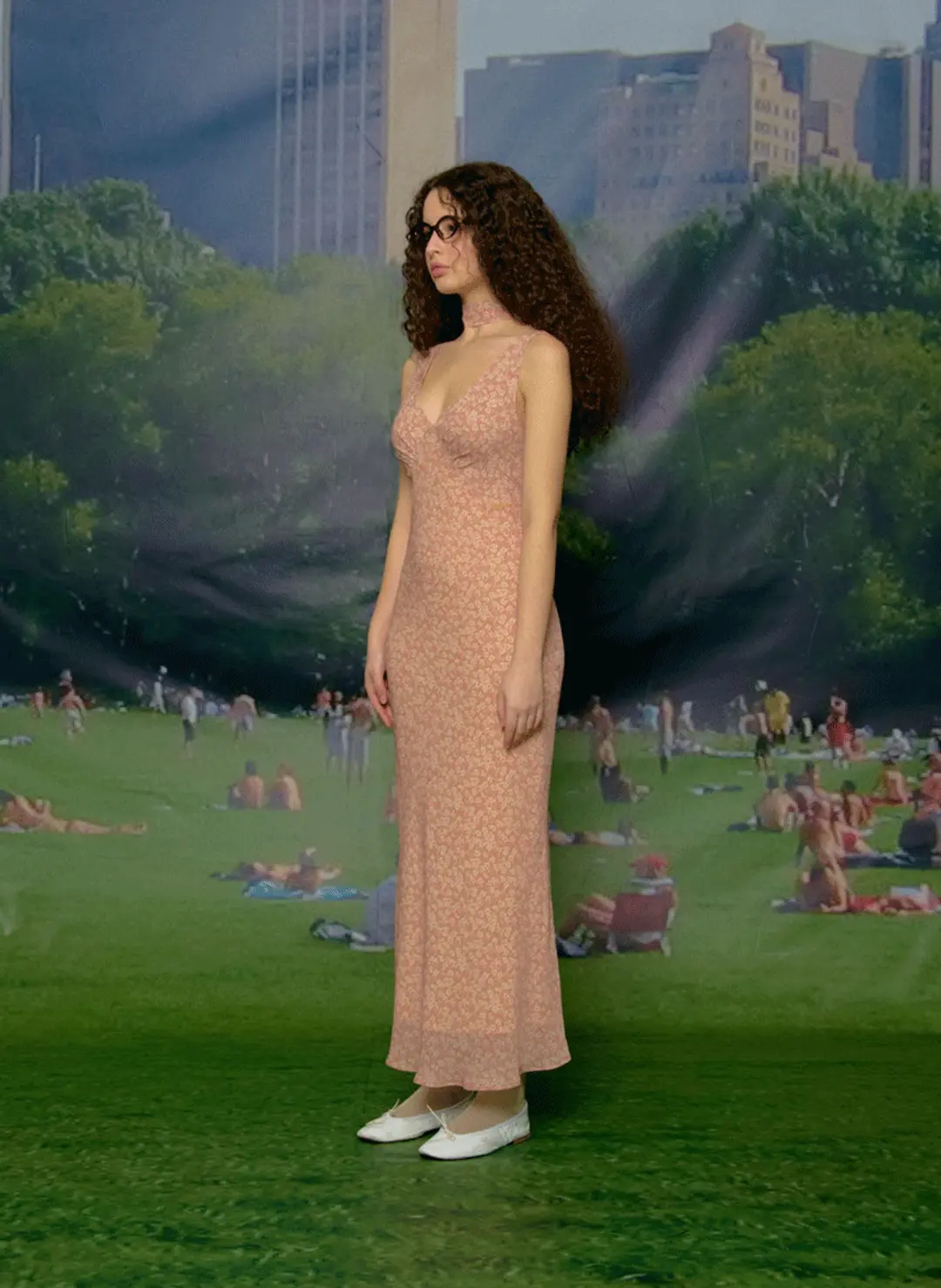 루루서울 Jaden Flower Dress (Scarf Set / Peach) 상품 이미지 2