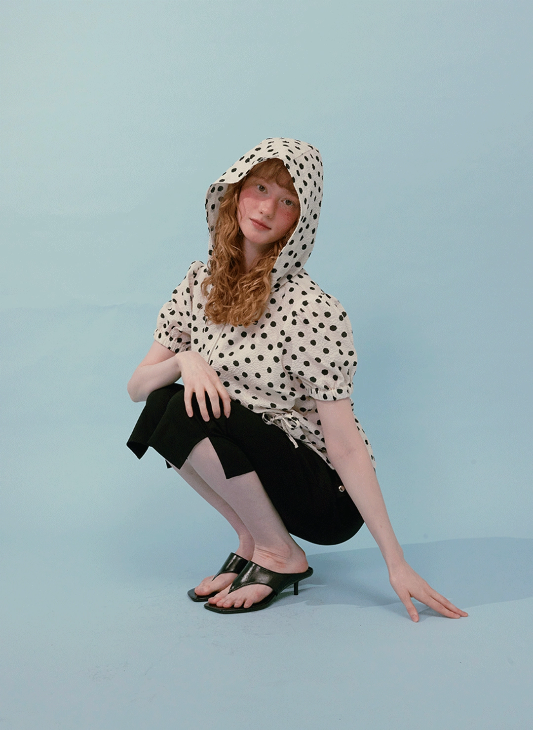 루루서울 Button Capri Pants (Black) 상품 이미지 2