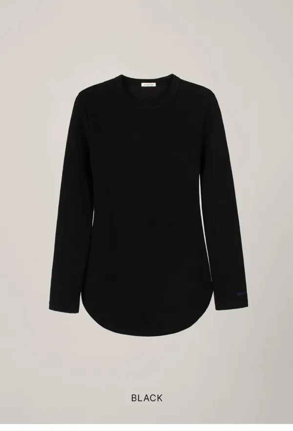 CUT-OUT LONG SLEEVES TOP_BLACK