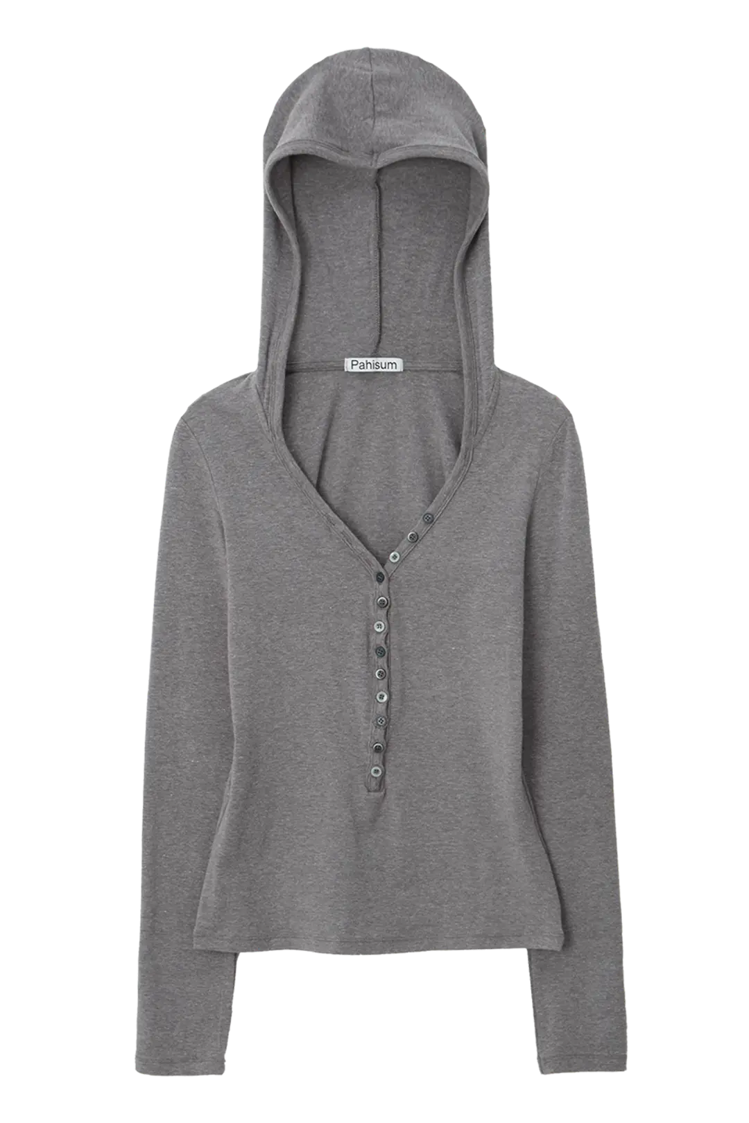 BUTTON T-SHIRT_GRAY