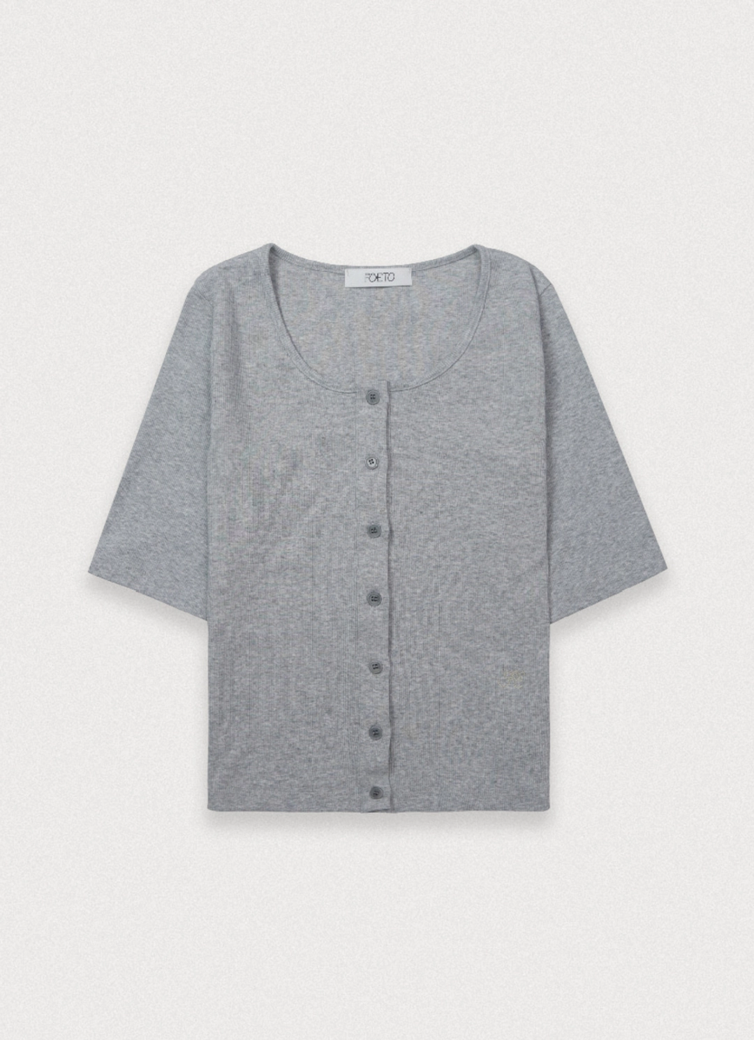 포에토 SCOOP CARDIGAN - GREY 상품 이미지 3