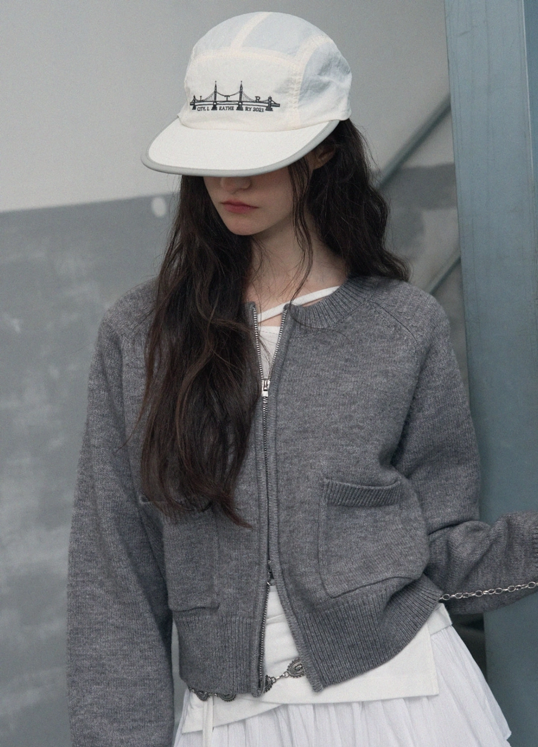 레더리 브릿지 아트웍 나일론 캠프캡 [IVORY] 상품 이미지 2