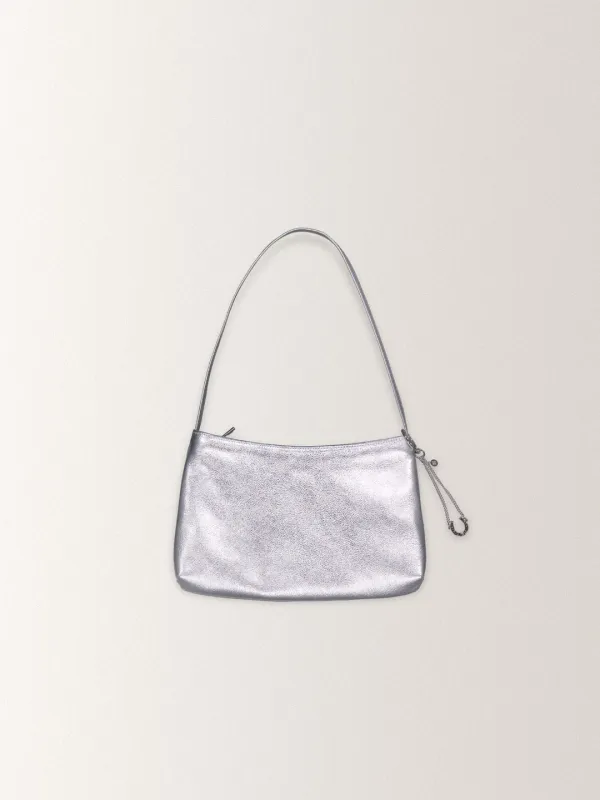 BOW LEATHER BAG [ SILVER ]