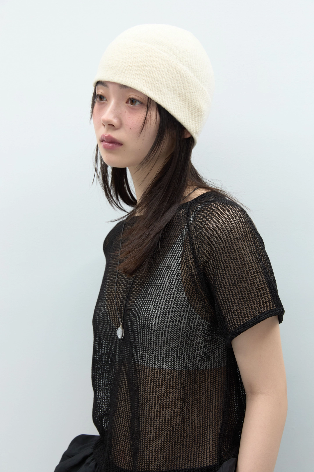 니히 Plain knit beanie (Ivory) 상품 이미지 2