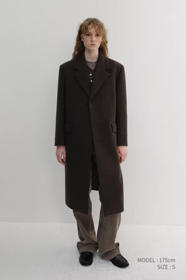 [EARLY ACCESS] UNISEX BOXY TAILORED COAT DEEP BROWN_UDCO6D124W3