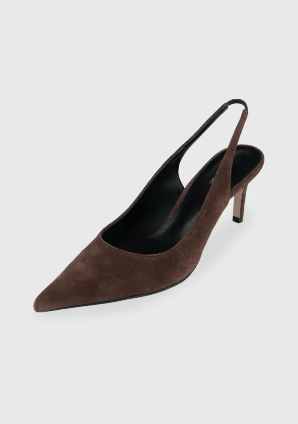 Aven Suede Slingback Brown