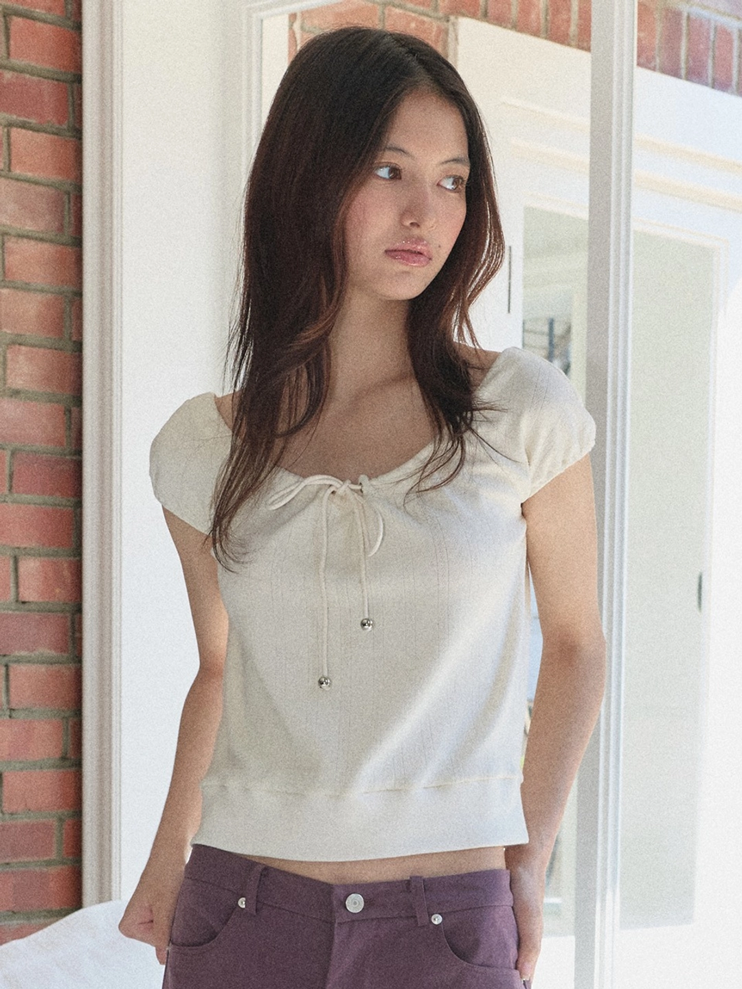 마가린핑거스 STRAP OFF-SHOULDER TOP (CREAM) 상품 이미지 2