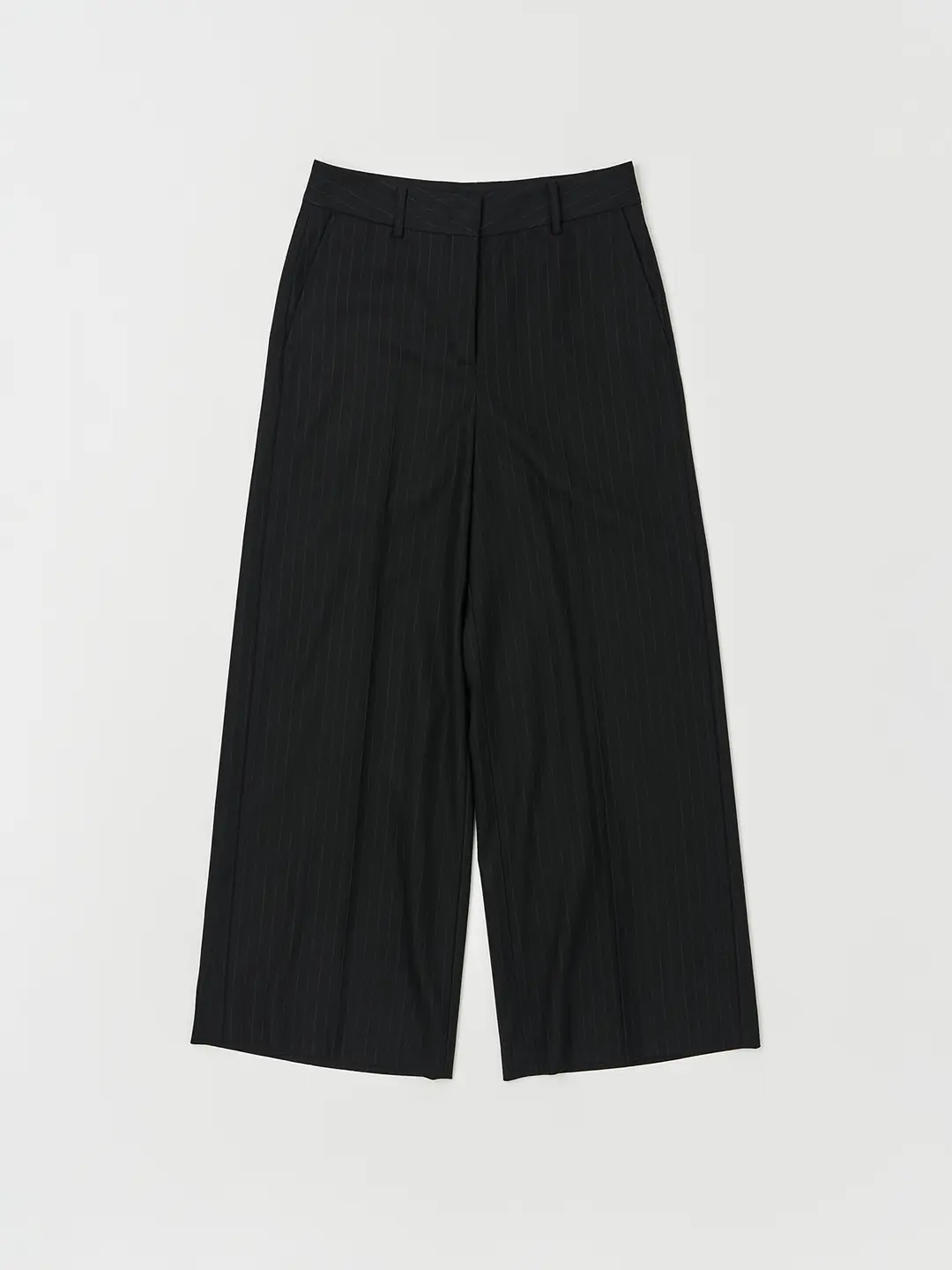 낫띵에브리띵 WOOL STRIPED TROUSERS IN BLACK 상품 이미지 1