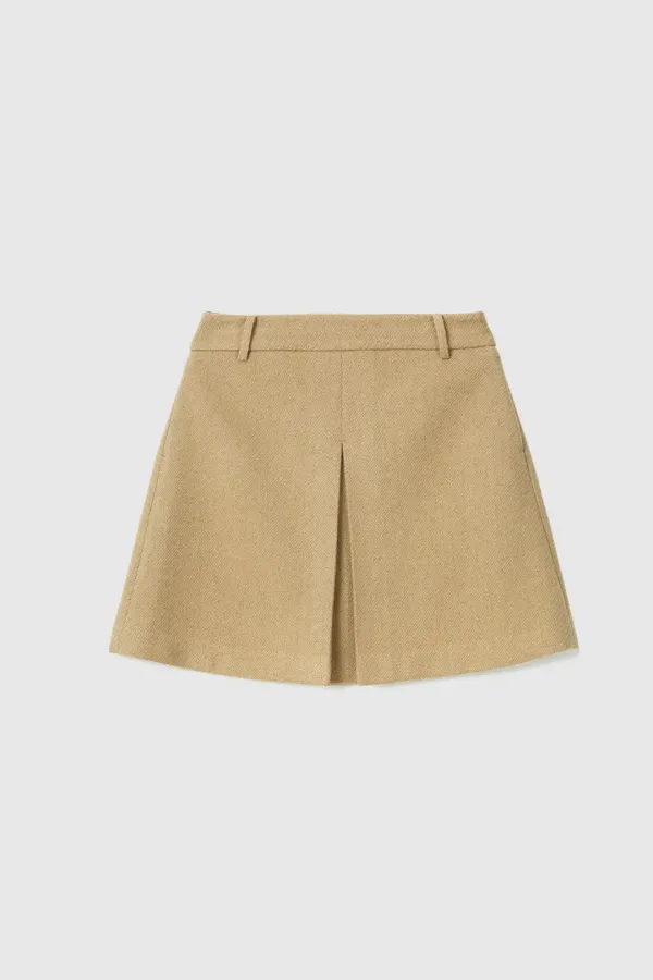 MAILI A-line skirt (Light beige)