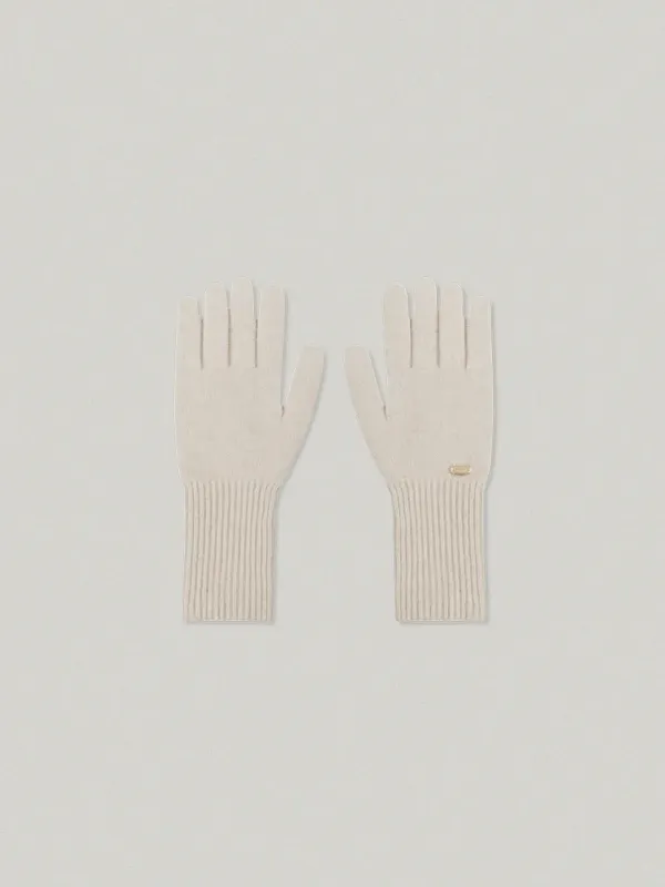 Round Logo Gloves - Ivory라운드 로고 글로브