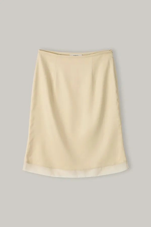 Fagoting Satin Skirt (Black)