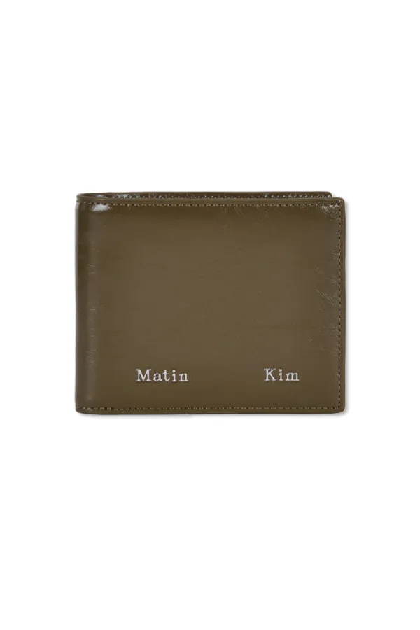 STEEL LOGO BUSINESS WALLET IN KHAKI
