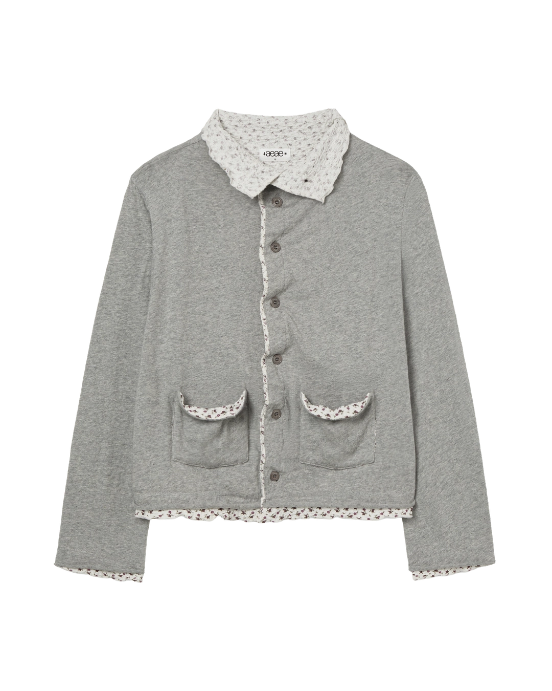 에이이에이이 LAYERED CARDIGAN [MELANGE GREY] 상품 이미지 1