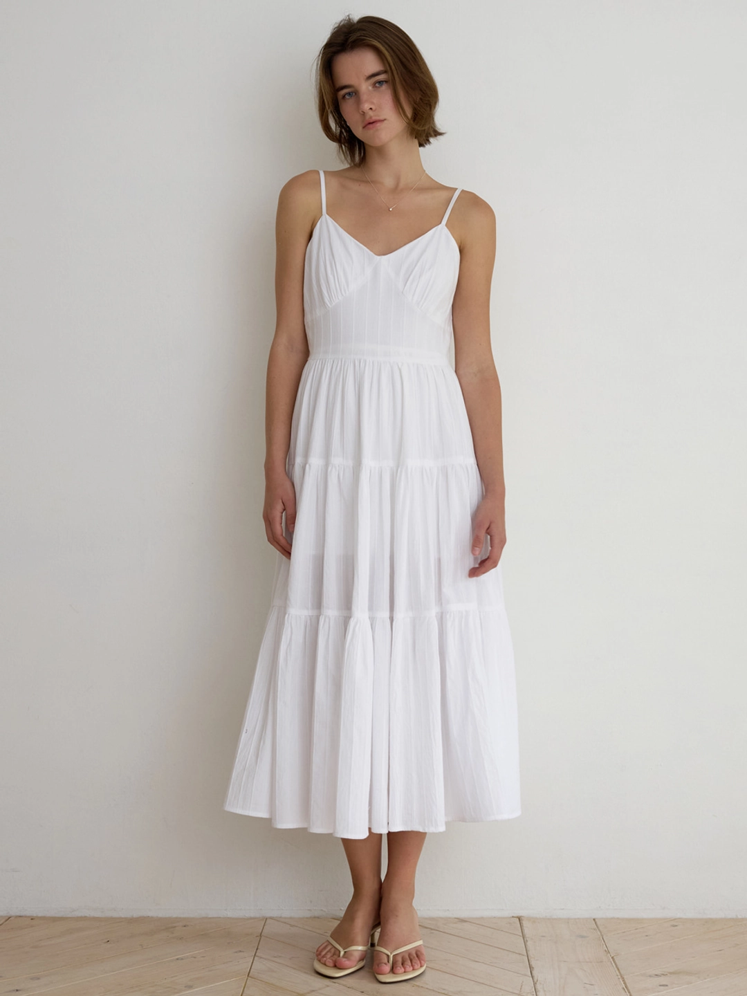 어몽 A CAN CAN SLEEVELESS DRESS_WHITE 상품 이미지 3
