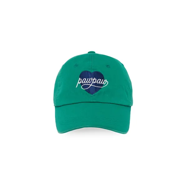 Heart Embroidered Ball Cap (pine green)