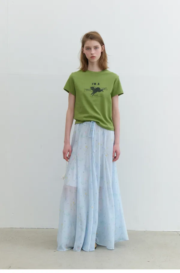 Dreamy Chiffon Skirt Blue