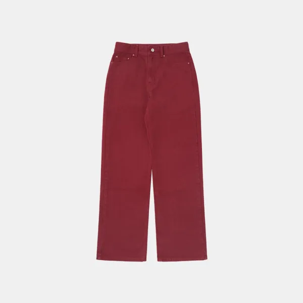 SIJN6089 타임리스 모던 핏 컬러 데님_Deep red