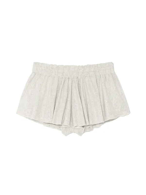 HONEY EYELET SHORTS (MELANGE GRAY)
