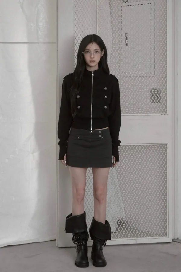 Utility Mini Skirt (charcoal)