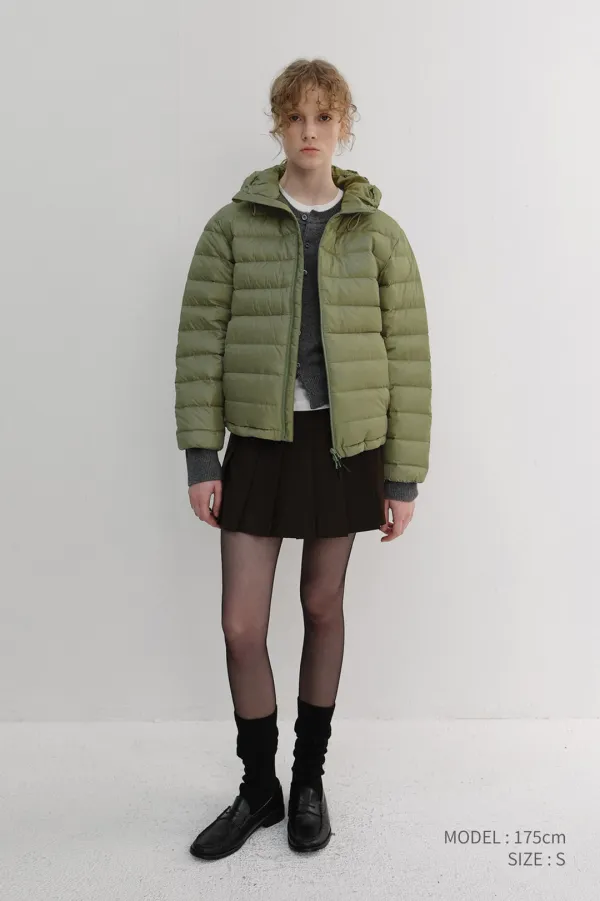 [LIMITED OFFER] UNISEX LIGHT GOOSE DOWN JACKET OLIVE_UDJU6D141E1