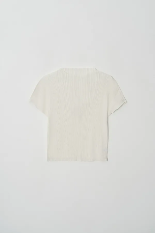 Nove Pleats Short Sleeve Top