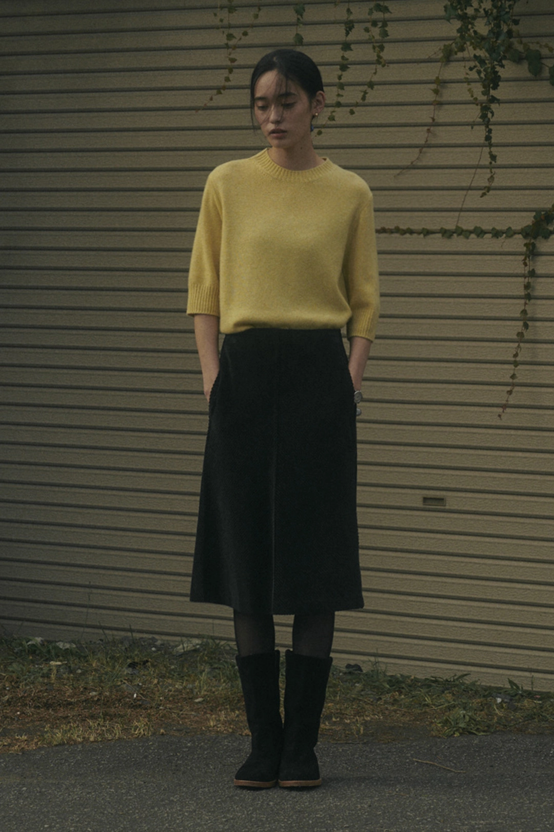 세이지먼트 AMBO CORDUROY FLARE HALF SKIRT_BLACK 상품 이미지 2