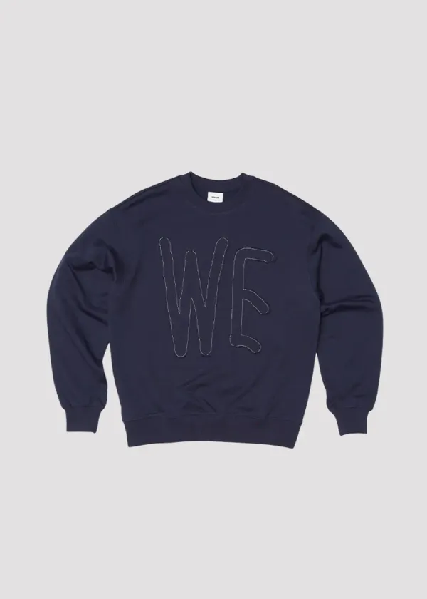 DOUBLE APPLIQUE SWEAT WE LOVE NAVY