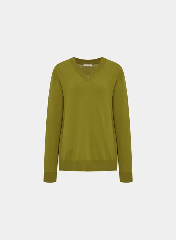 Tallis cotton cash V neck KN